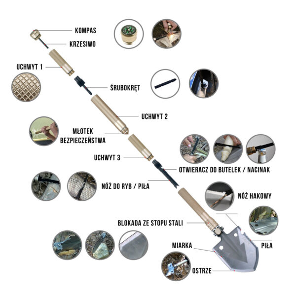 MACGYVER SAPERKA TAKTYCZNA 14 W 1  MULTITOOL 102277 - obrazek 8