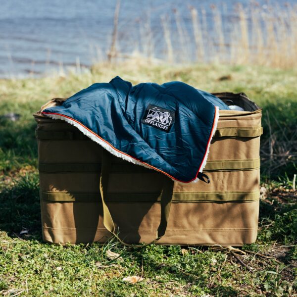 OFFLANDER MIĘKKI KOC PLED KEMPINGOWY GRANATOWY 200 x 140 - obrazek 12