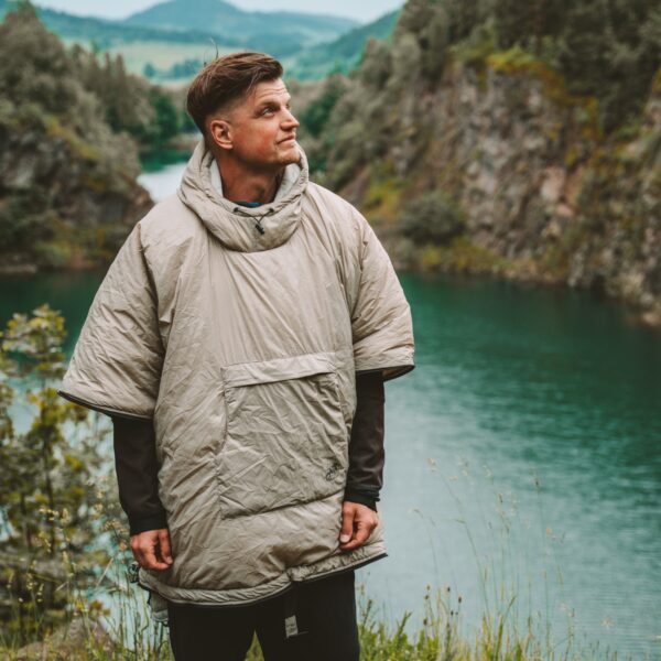 OFFLANDER PONCZO KEMPINGOWE OCIEPLANE WODOODPORNE KHAKI - obrazek 6