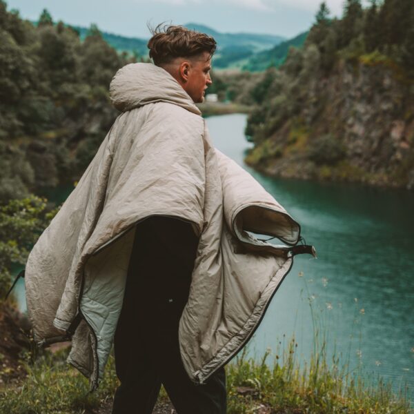 OFFLANDER PONCZO KEMPINGOWE OCIEPLANE WODOODPORNE KHAKI - obrazek 7