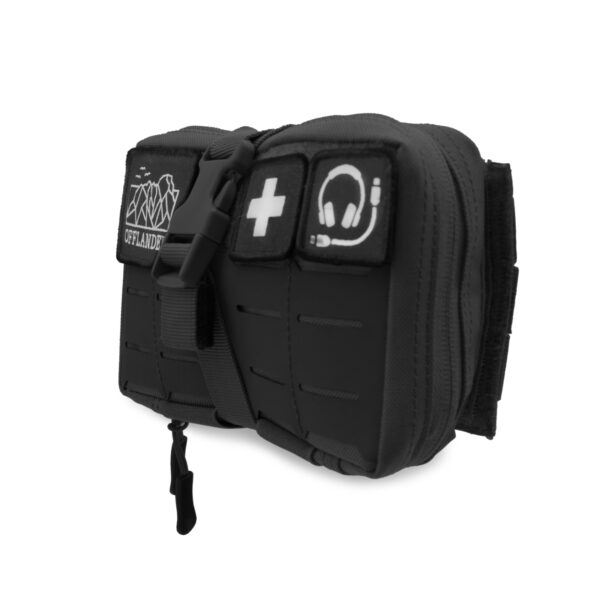 OFFLANDER SASZETKA TAKTYCZNA MOLLE Z RZEPEM NA POWERBANK I KABLE CZARNA