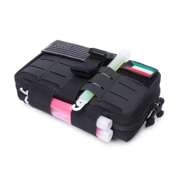 OFFLANDER SASZETKA TAKTYCZNA MOLLE Z RZEPEM NA POWERBANK I KABLE CZARNA - obrazek 10