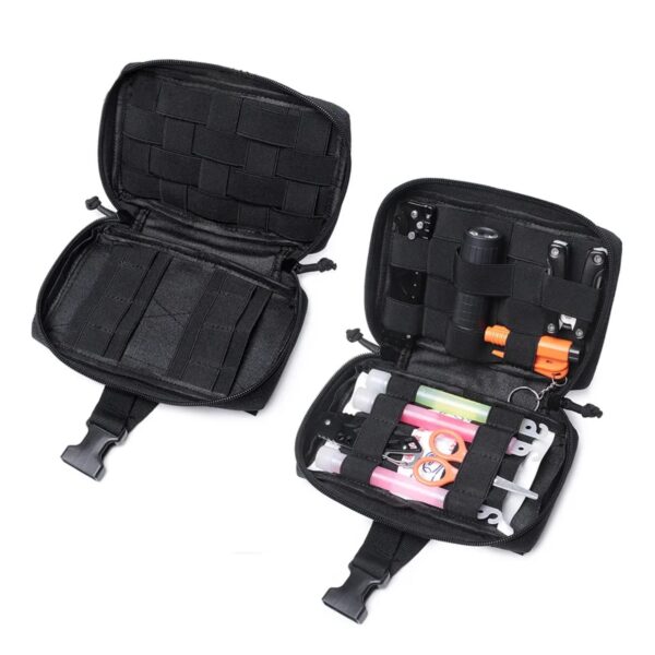 OFFLANDER SASZETKA TAKTYCZNA MOLLE Z RZEPEM NA POWERBANK I KABLE CZARNA - obrazek 11