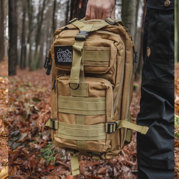 OFFLANDER PLECAK TURYSTYCZNY SURVIVAL 25L KHAKI - obrazek 6