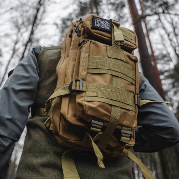 OFFLANDER PLECAK TURYSTYCZNY SURVIVAL 25L KHAKI - obrazek 11