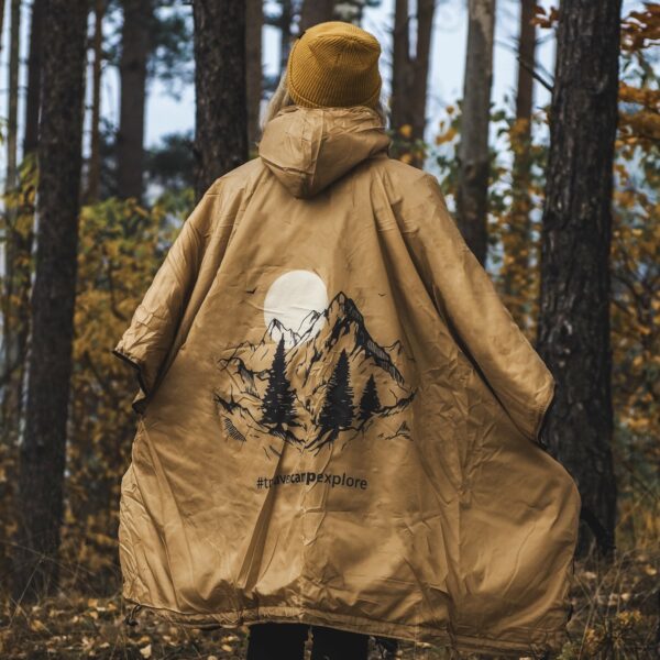 OFFLANDER PONCZO KEMPINGOWE CIENKIE Z OGRZEWACZEM SZAMPAN - obrazek 12