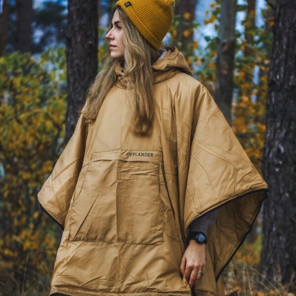 OFFLANDER PONCZO KEMPINGOWE CIENKIE Z OGRZEWACZEM SZAMPAN - obrazek 14