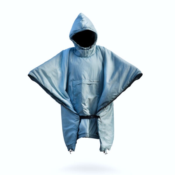 OFFLANDER PONCZO KEMPINGOWE GRUBE Z OGRZEWACZEM BŁĘKIT - obrazek 14