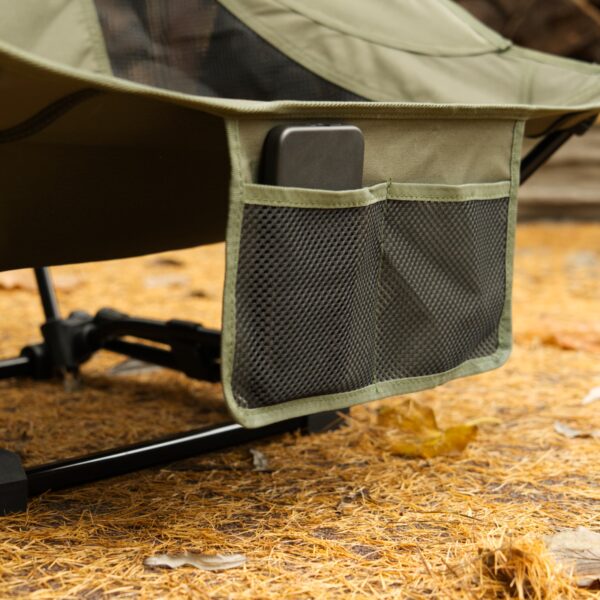 OFFLANDER DUŻE KRZESŁO KEMPINGOWE SKŁADANE OLIWKOWE - obrazek 7