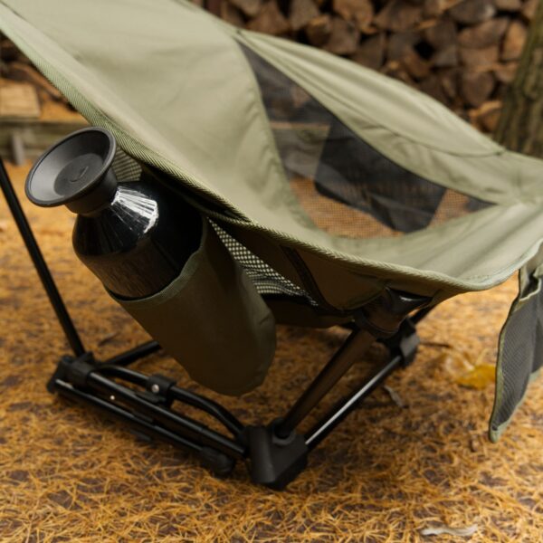 OFFLANDER DUŻE KRZESŁO KEMPINGOWE SKŁADANE OLIWKOWE - obrazek 8