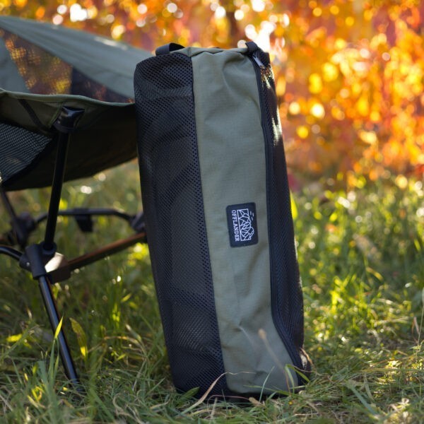 OFFLANDER DUŻE KRZESŁO KEMPINGOWE SKŁADANE OLIWKOWE - obrazek 12