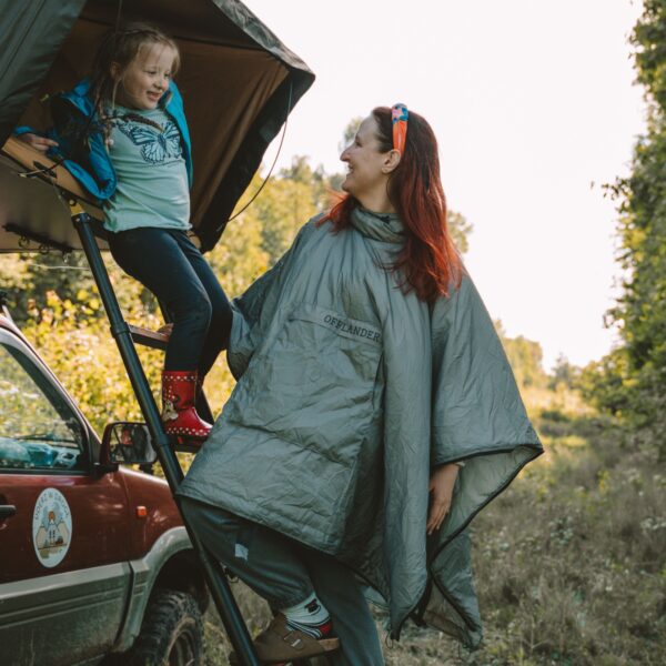 OFFLANDER PONCZO KEMPINGOWE WODOODPORNE SZARE - obrazek 3