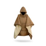 OFFLANDER PONCZO KEMPINGOWE CIENKIE Z OGRZEWACZEM BRĄZOWE