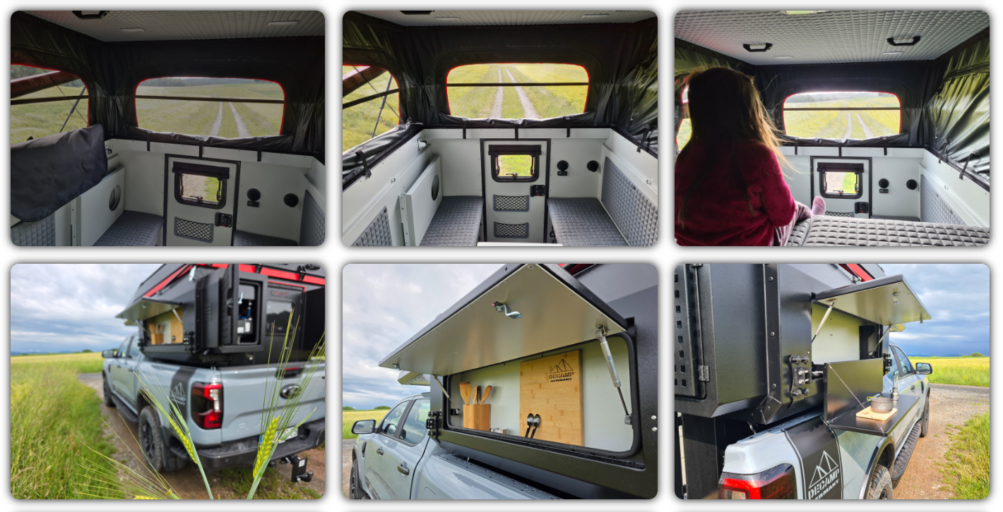 Porównanie zabudów pickupów DECAMP Backpack i Bigbox