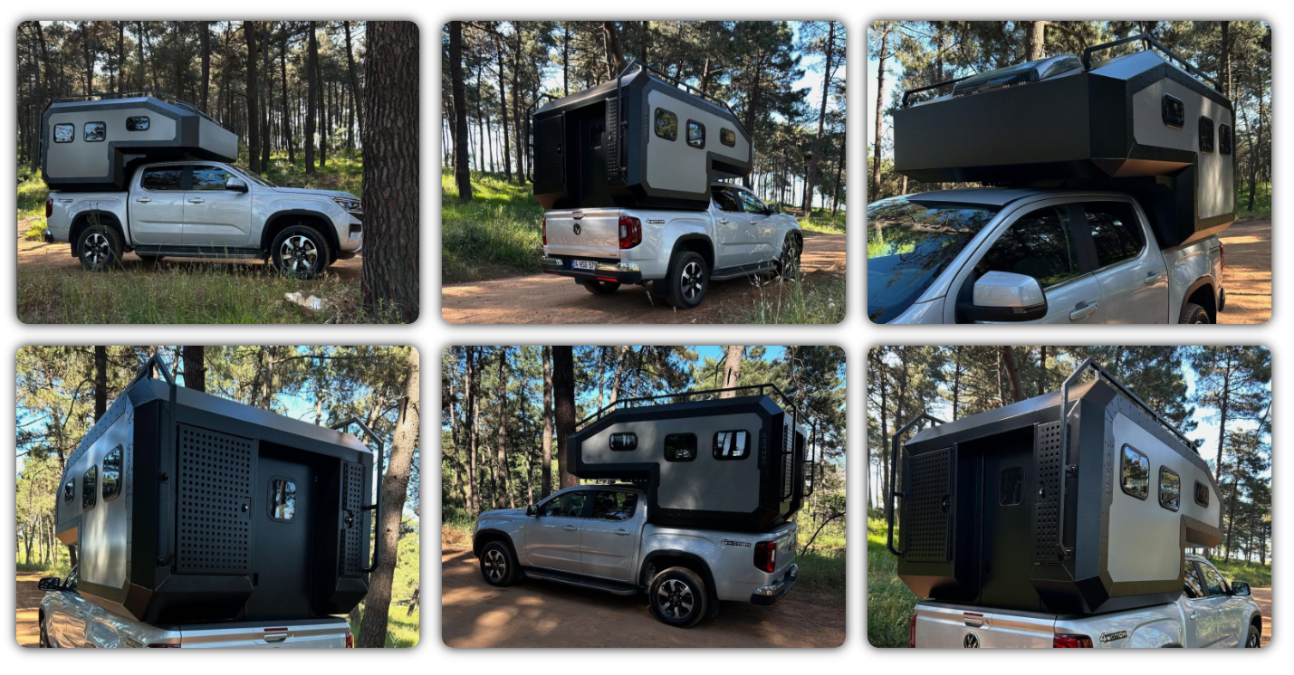 Dwa pickupy z zabudowami DECAMP Backpack i Bigbox